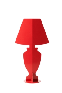 lampada ahua design- lampada da tavolo- lampada rossa- lampada miniclassic