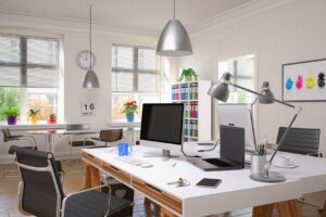 Bro mit zwei Schreibtischen - Arbeitszimmer